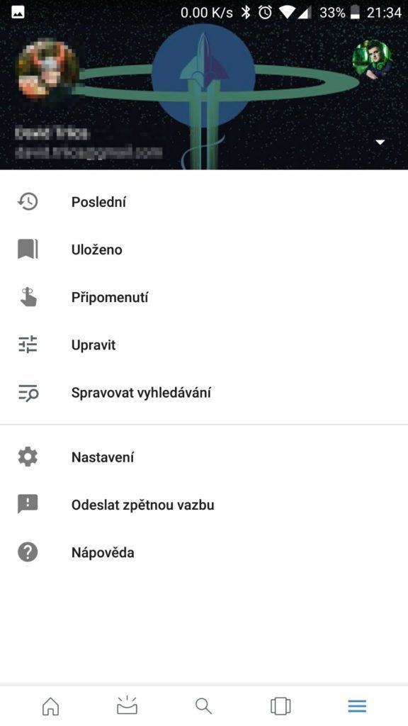 chytre karty google aplikace novy design