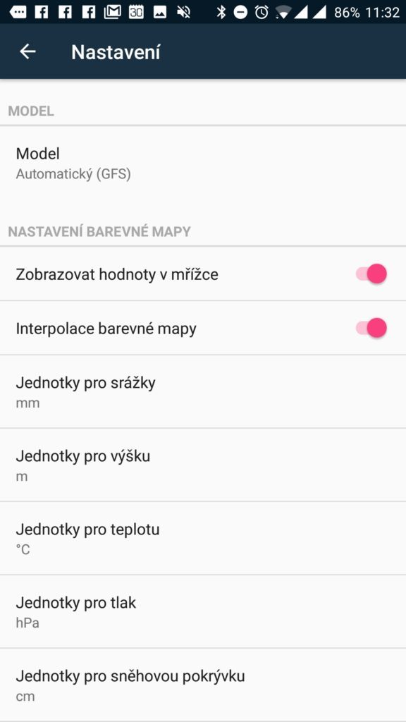 Možnosti nastavení