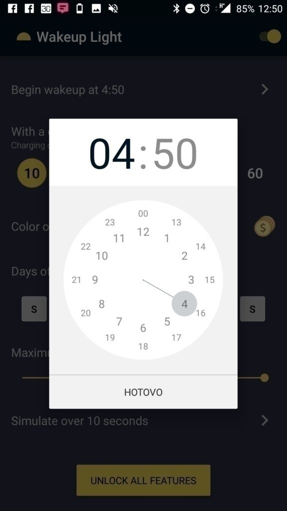 Nastavení času zahájení buzení