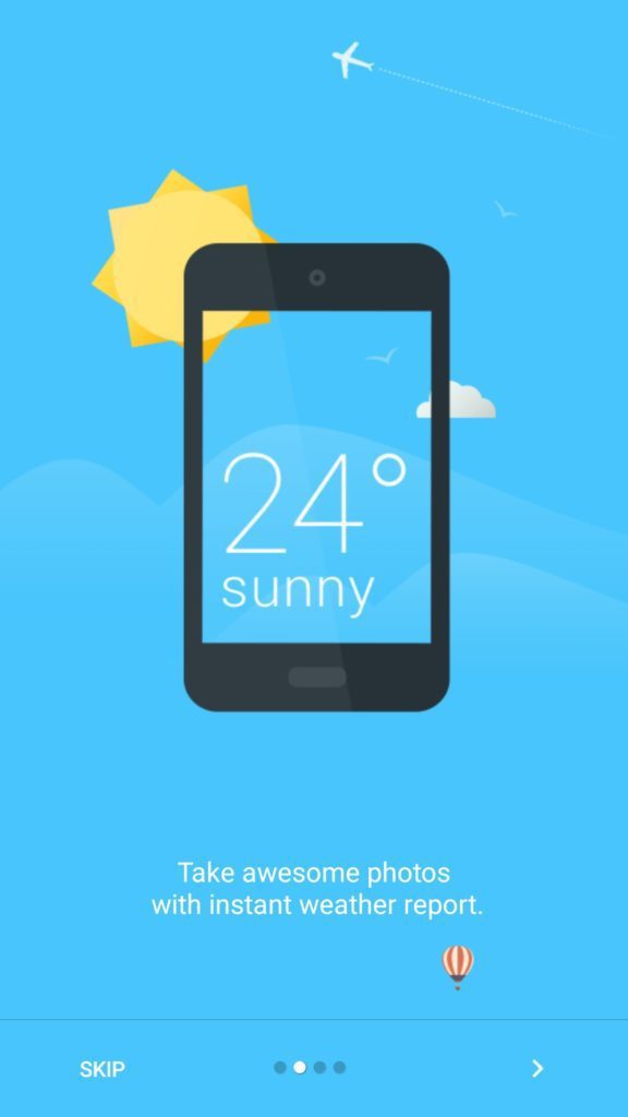 Průvodce aplikací Weathershot by Instaweather