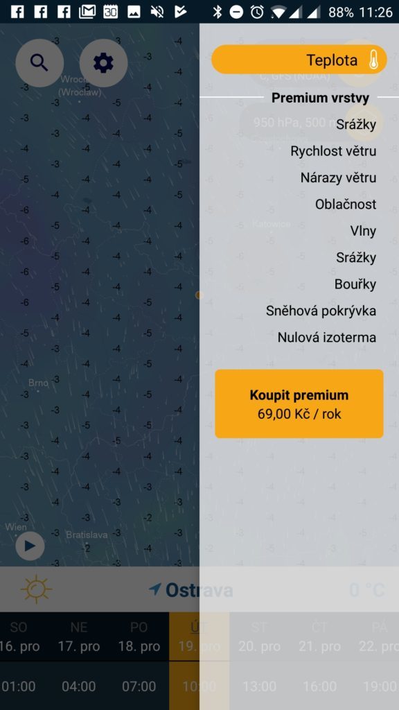 Přepínání mezi vrstvami
