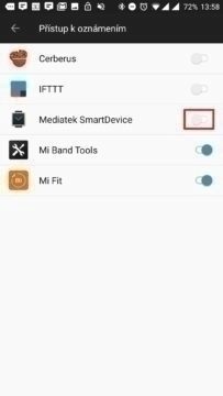 Přístup aplikaci Mediatek SmartDevice