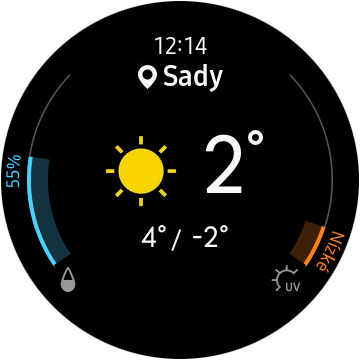 Samsung Gear Sport počasí