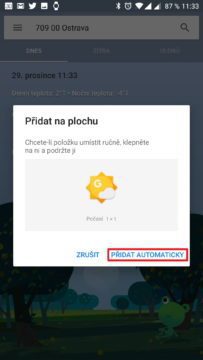 Stiskněte Přidat automaticky