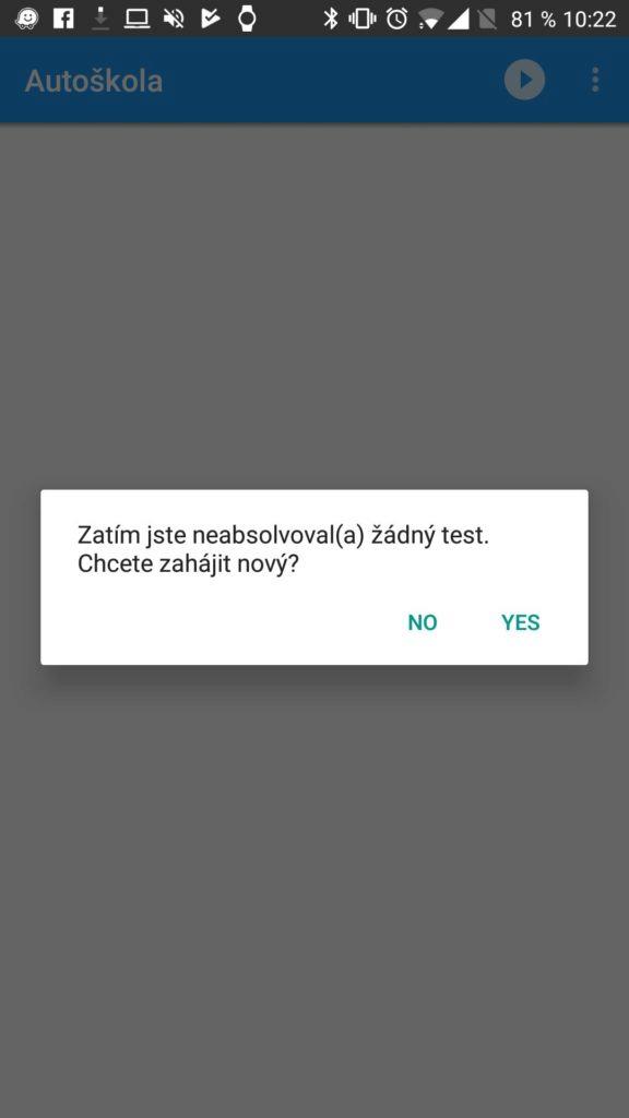 První spuštění aplikace