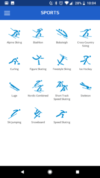 PyeongChang 2018 aplikace
