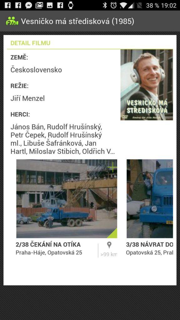 Přehled všech záběrů