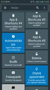 Quick Settings-prepinace v notifikacni liste