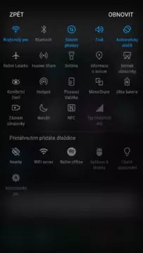 Quick Settings-prepinace v notifikacni liste
