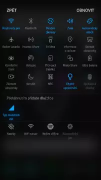 Quick Settings-prepinace v notifikacni liste