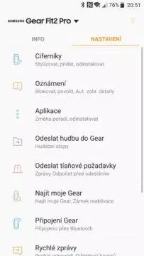 Samsung Gear Fit 2 Pro aplikace 3