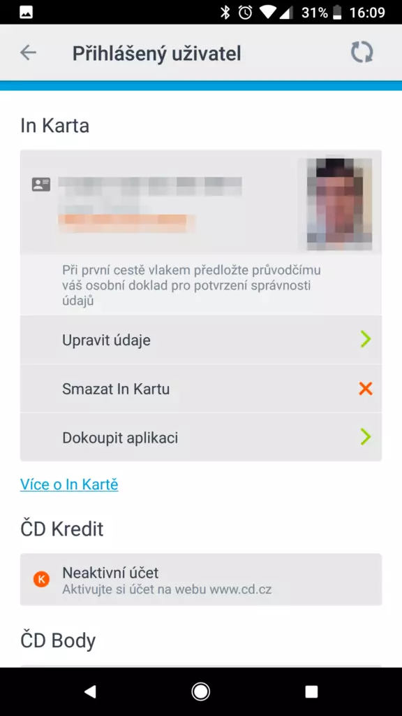 ceske drahy in karty telefon android 4