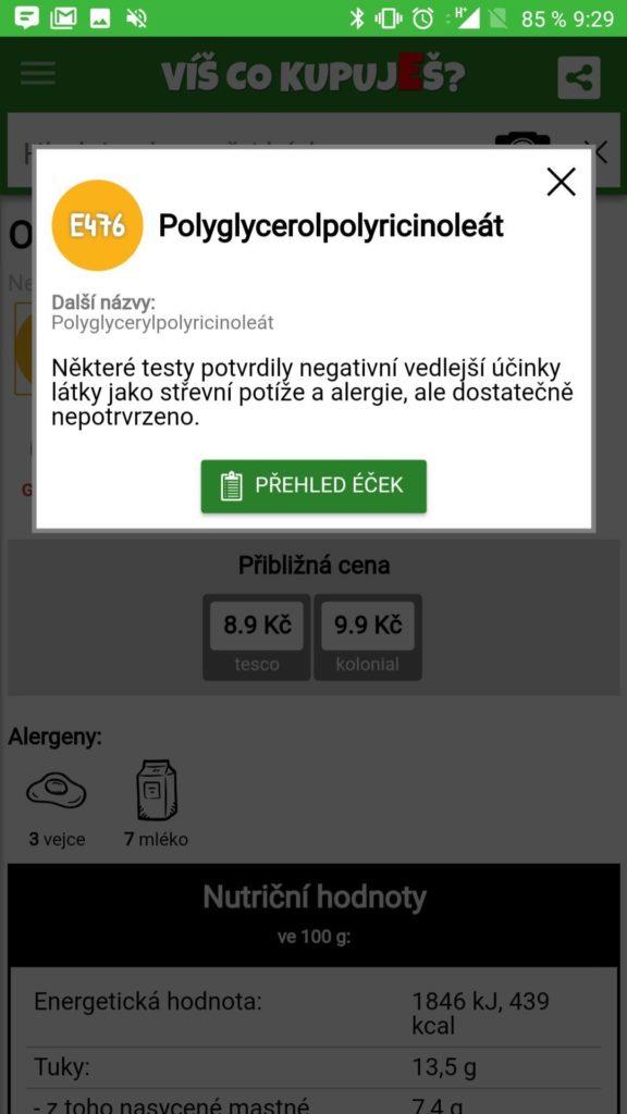 Podrobnosti o éčku