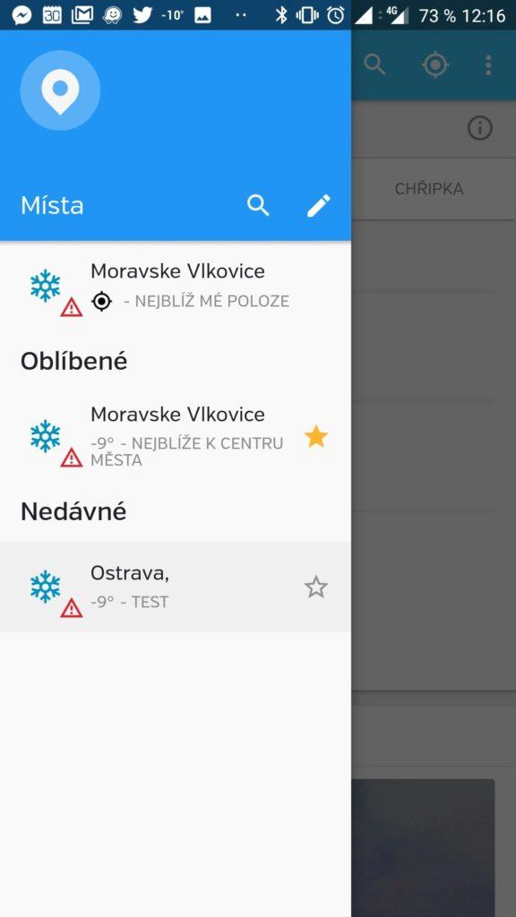 Postranní nabídka