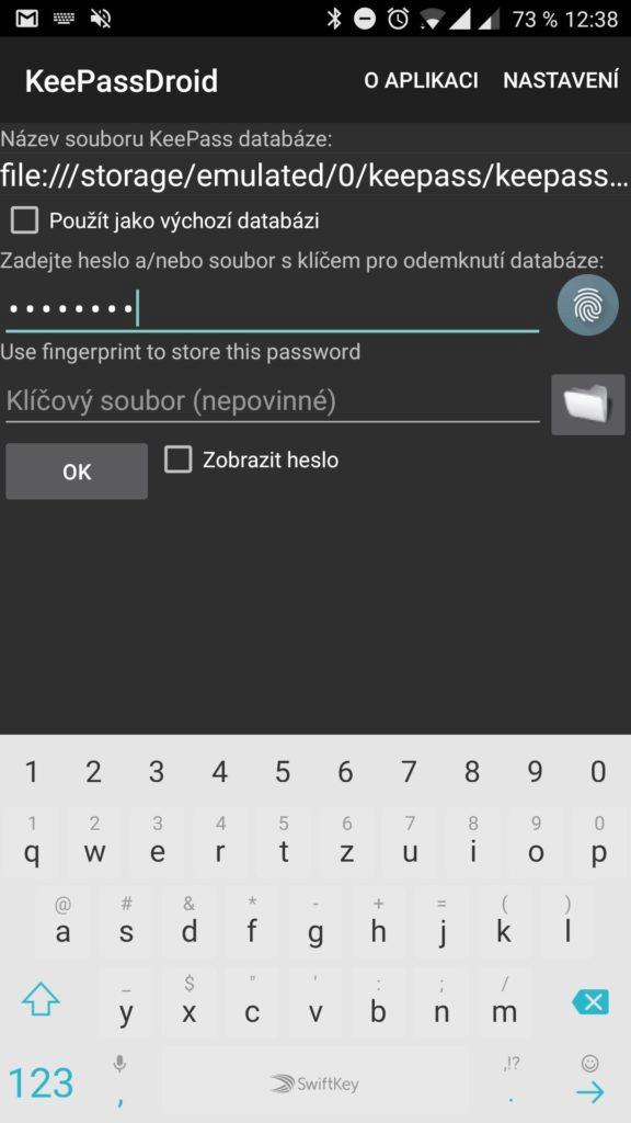 Přihlašování otiskem prstu