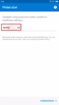 Zadejte e-mailovou adresu