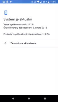 zkontrolovat aktualizace android