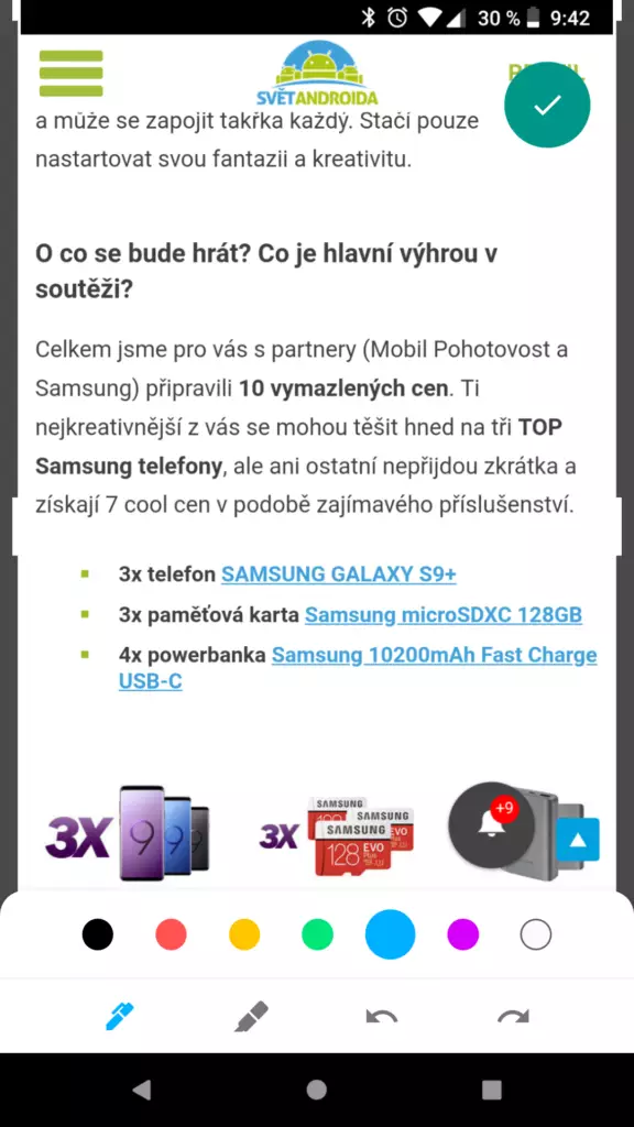 Aplikace Markup screenshoty Android P (1)