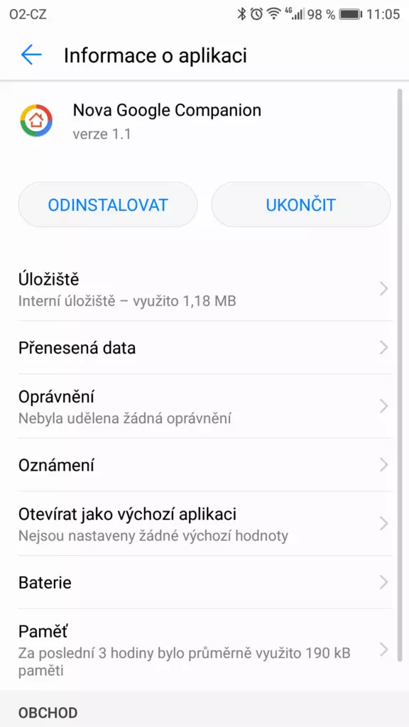 Chytre karty Google v Nova Launcheru-odinstalace-2