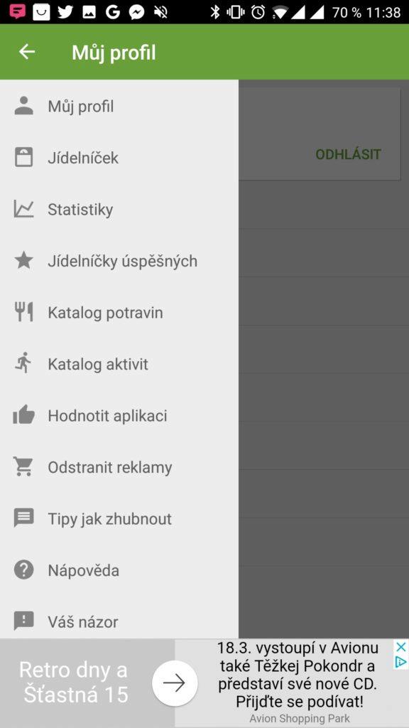 Postranní nabídka