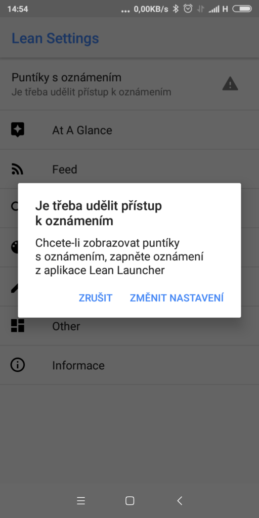 Povolení přístupu k oznámením
