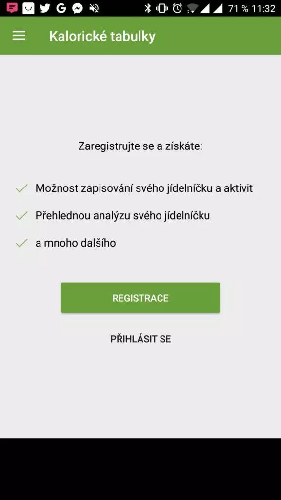 Registrace do aplikace