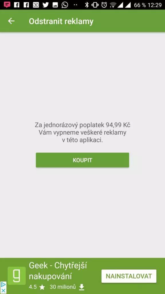 Reklamy se lze zbavit za poplatek
