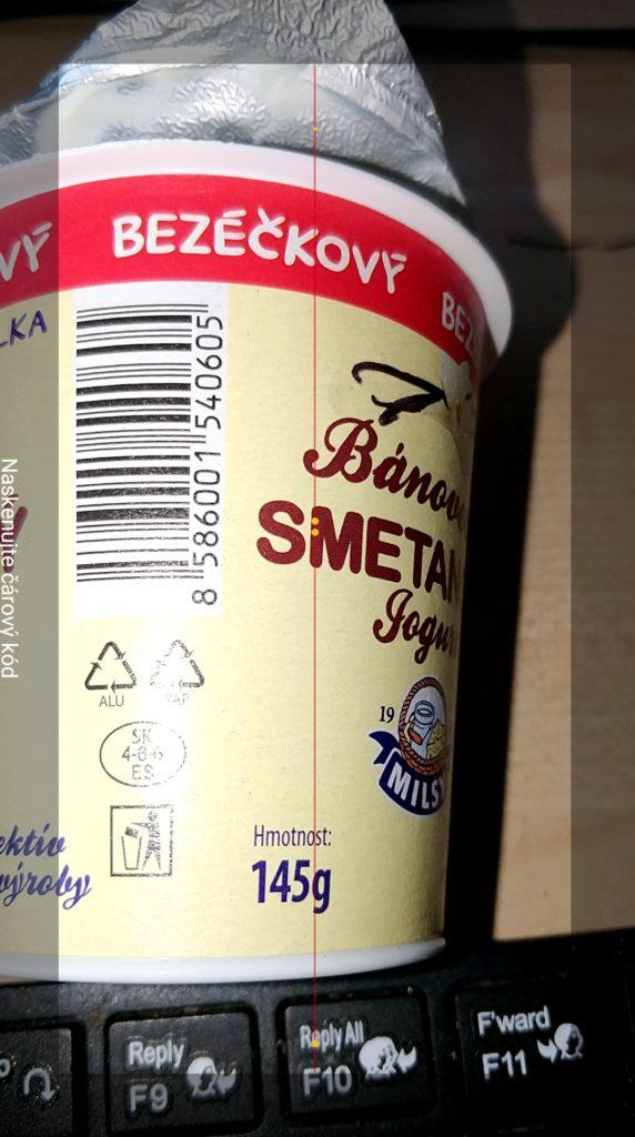 Zadání skenováním čárového kódu