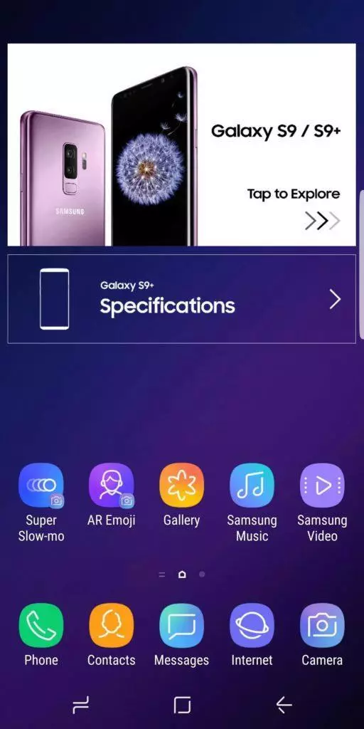galaxy s9 aplikace