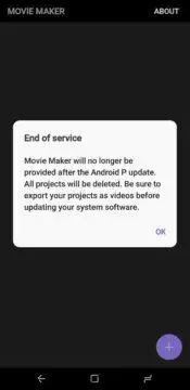 samsung movie maker konec