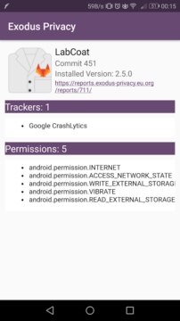 Exodus Privacy android