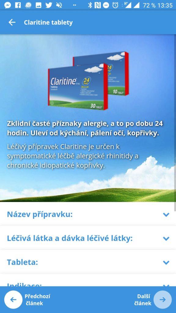 Informace o lécích - Pylové zpravodajství