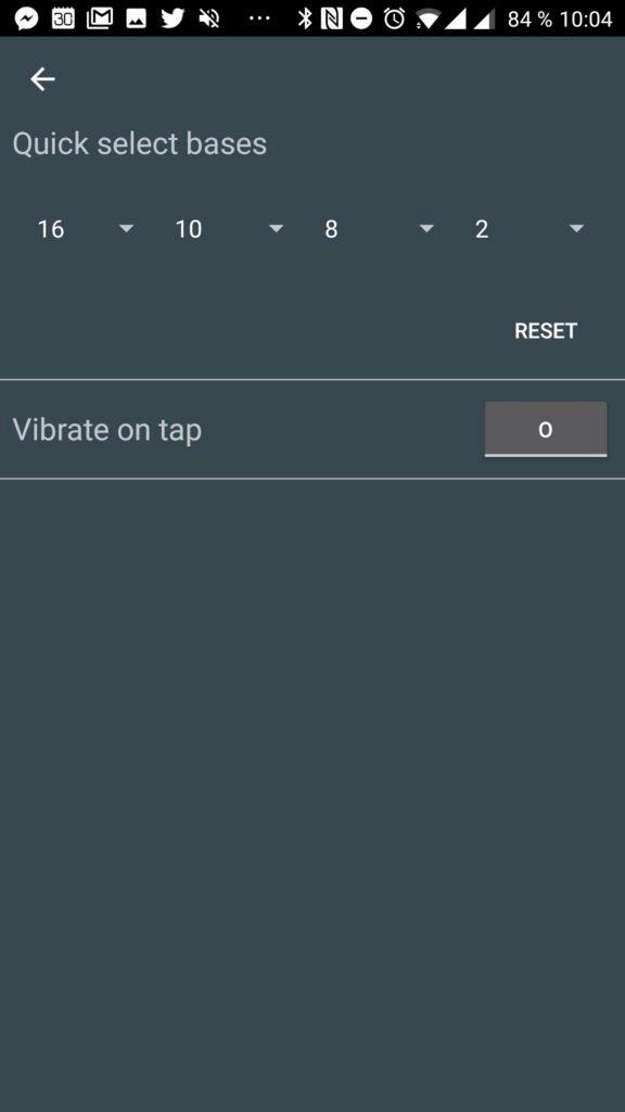 Převody android aplikace - Preferované číselné soustavy