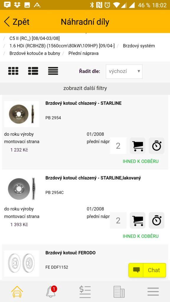 Prohlížení produktů