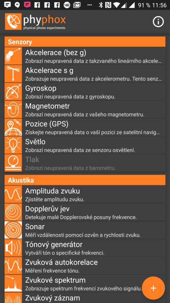Seznam experimentů