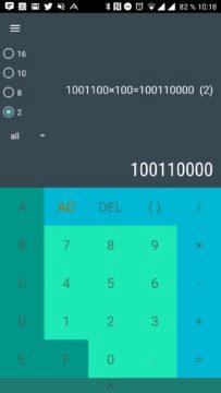 Převody android aplikace - Výpočty v binární soustavě