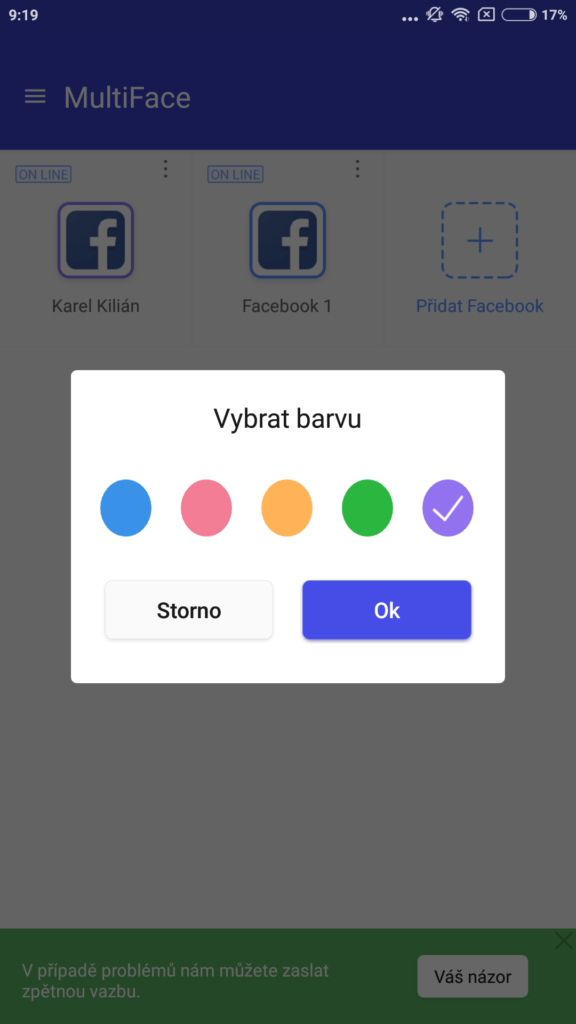 Změna barvy rámečku - MultiFace
