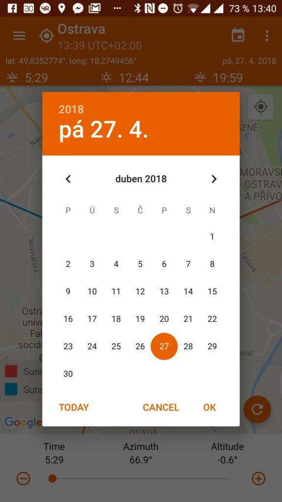 Změna data