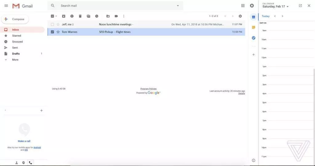 gmail posta novinky