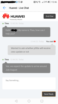 huawei p9 lite 2017 android oreo