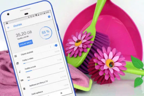 jarni uklid telefon android navod cisteni