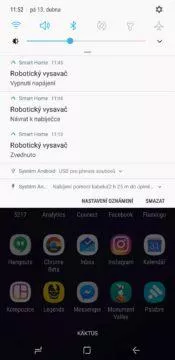 notifikace samsung vysavac