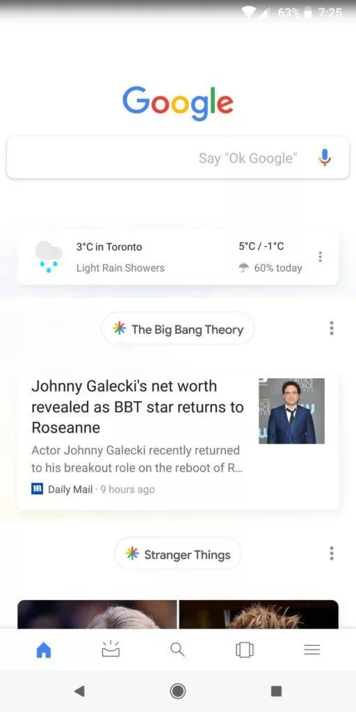 novy design google feed