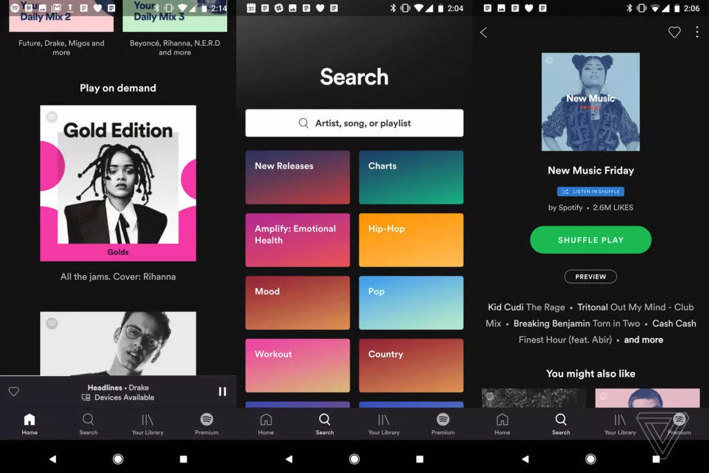 novy design spotify