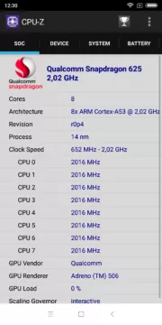 xiaomi redmi S2 cpu