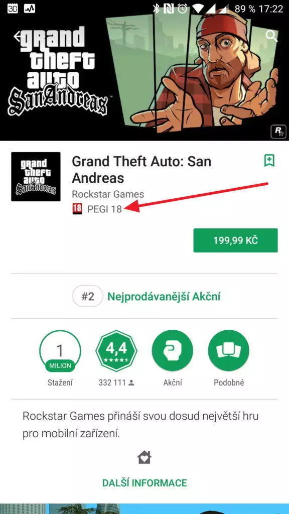 Aplikace s PEGI 18