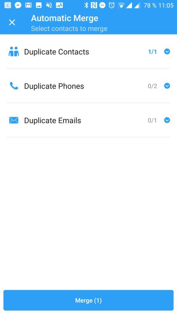 Aplikace Cleaner Děláme pořádek v kontaktech