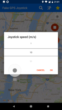 Fake GPS Joystick android aplikace