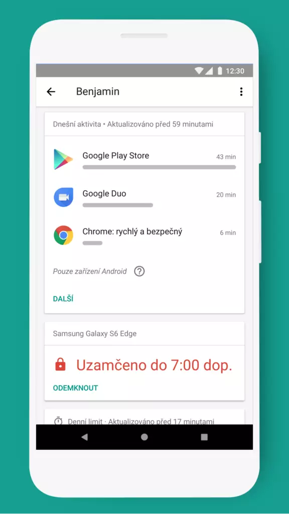 Hlídejte své děti Google Family Link