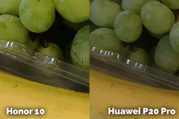 fototest Honor 10 vs Huawei P20 Pro ovoce detail